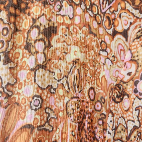 A.L.C. Carly Floral Silk Smocked Mini Dress Cap Sleeve Multicolor Chiffon - Picture 5 of 16